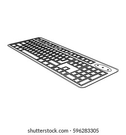 figure computer keyboard icon, vector illustraction design