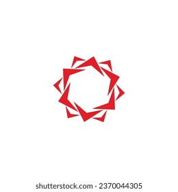 Figura, fresco, flechas símbolo geométrico simple vector logo