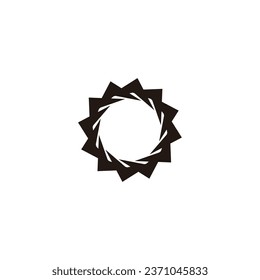 Figure, cool geometric symbol simple logo vector