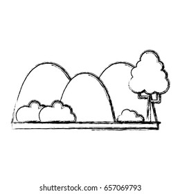 figure countains with tree and ecology landscape