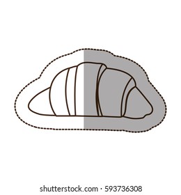figure croissant bread icon, vector illustraction design image