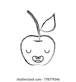 figure cute apple kawaii funny fruit