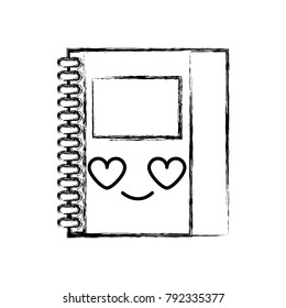 figure cute and in love notebook object kawaii