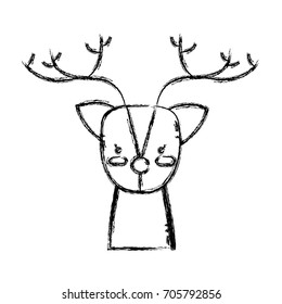 figure cute reindeer wildlife animal reserve