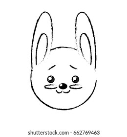 figure cute wild animal face with expression