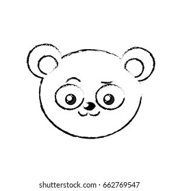 figure cute wild animal face with expression