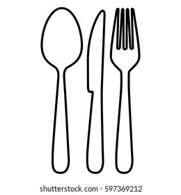 figure cutlery tools icon, vector illustraction design image