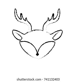 figure deer head wild cute animal