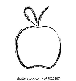 figure delicious apple fruit with vitamins and protein