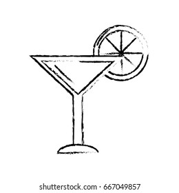 figure delicious cocktail with slice of lemon to refresh