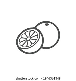 figure delicious orange fruit icon