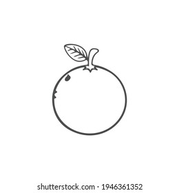 figure delicious orange fruit icon