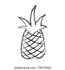 figure delicious pineapple fresh and healthy fruit
