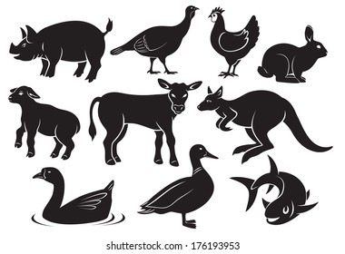Figure depict animals for canned meat