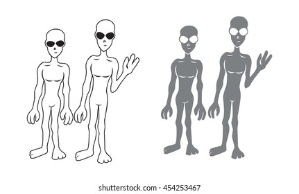 the figure depicts aliens