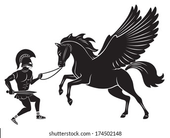 Figure depicts Hercules and Pegasus