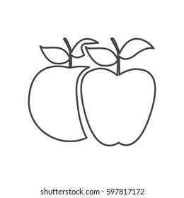 figure differents apples icon, vector illustraction design