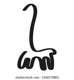the figure of a dinosaur drawn line