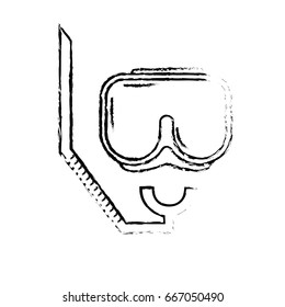 figure diving mask to be underwater adventure