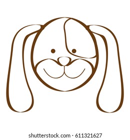 figure dog animal head expression, vector illustration