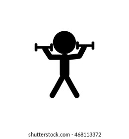 figure doing exercise with dumbbells