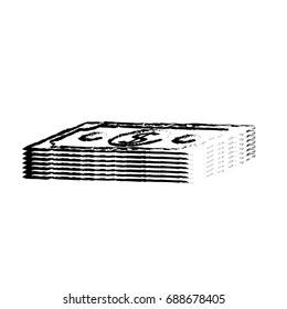 figure dollar bills cash money icon