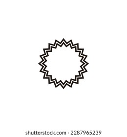 Figure, double lines geometric symbol simple logo vector