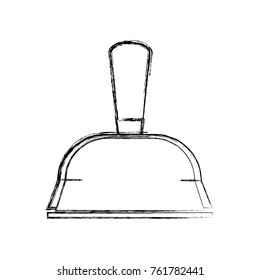 figure dustpan domestic equipment to clean home vector illustration