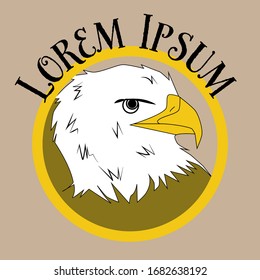 The figure is an eagle logo in a circle with the text for the firm, institution, enterprise, business, project