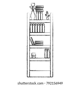 figure education bookcase with folders document object