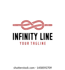 Figure Eight Knot Abstract Vector Sign, Emblem Or Logo Template. Infinity Symbol Ribbon Concept. Isolated.