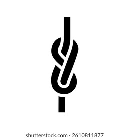 figure eight nautical knot glyph icon vector. figure eight nautical knot sign. isolated symbol illustration