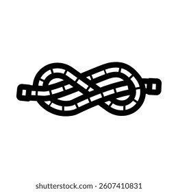 figure eight nautical knot line icon vector. figure eight nautical knot sign. isolated contour symbol black illustration