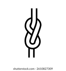figure eight nautical knot line icon vector. figure eight nautical knot sign. isolated contour symbol black illustration