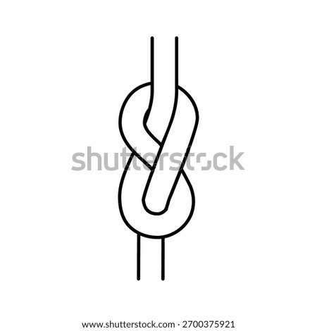 figure eight nautical knot line icon vector. figure eight nautical knot sign. isolated contour symbol black illustration