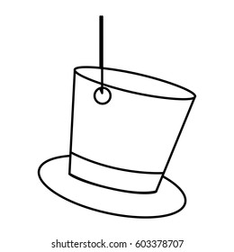 figure elegant hanging hat icon, vector illustration design