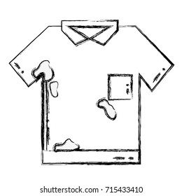 figure elegant shirt with dirt stains