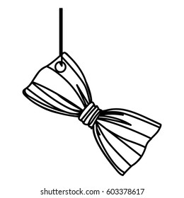 figure elegant tie bow hanging icon, vector illustration design