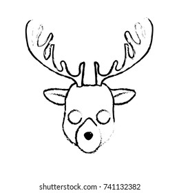 figure elk head wild cute animal