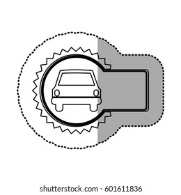 figure emblem car front icon, vector illustration design