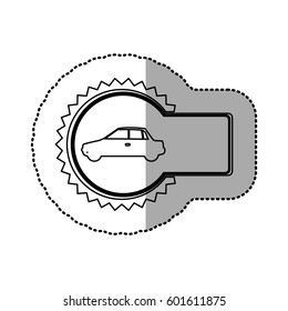 figure emblem car side icon, vector illustration design