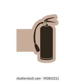 figure emblem extinguisher icon, vector illustraction design
