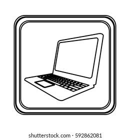 figure emblem laptop icon, vector illustraction design image