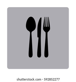 figure emblem metal cutlery icon, vector illustraction design image