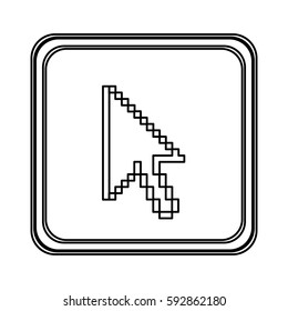figure emblem mouse cursor icon, vector illustraction design