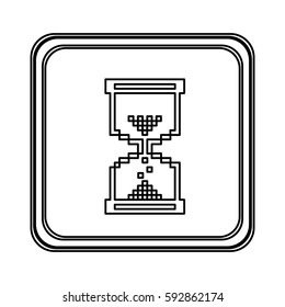figure emblem mouse hourglass cursor icon, vector illustraction design