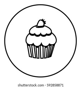 figure emblem muffin icon, vector illustraction design image