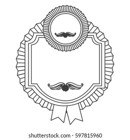 figure emblem with symbols inside icon, vector illustraction design