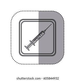figure emblem syringe icon, vector illustration design