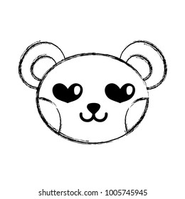 figure enamored bear head cute animal